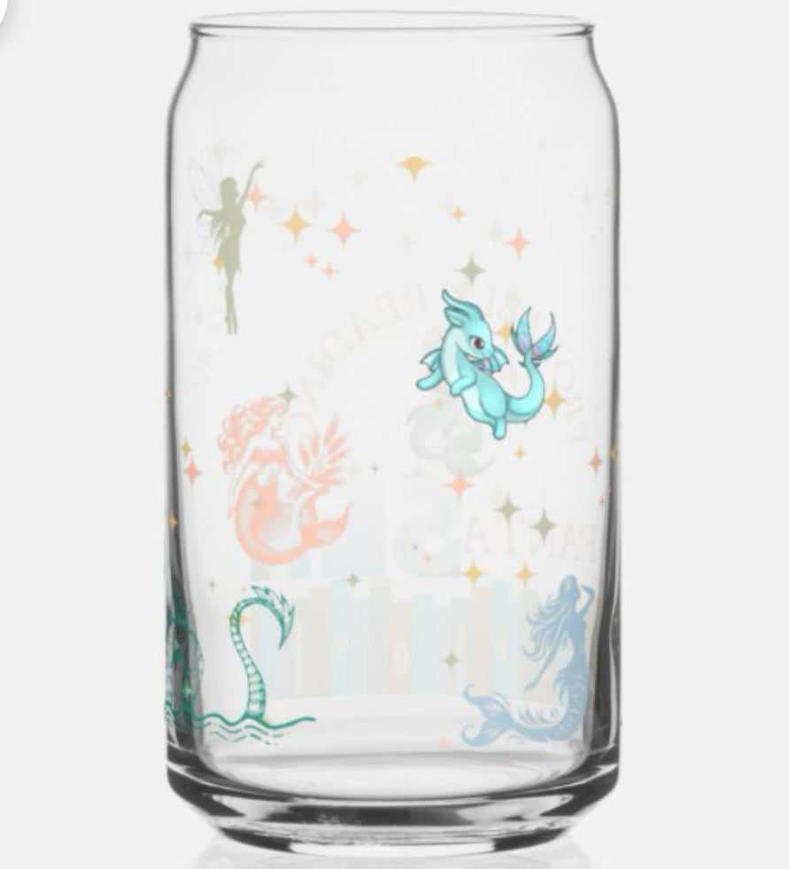 “Reading Fantasea” Can Glass