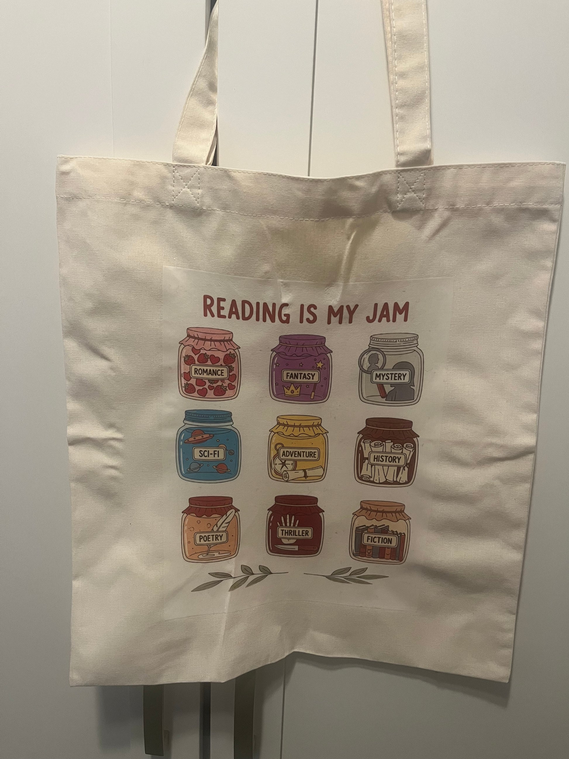 “Reading Is My Jam” Tote (imperfect)