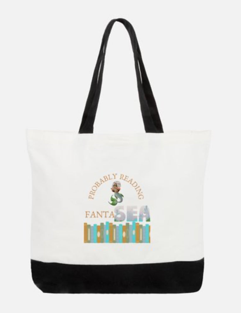 “Probably Reading Fantasea” Tote Bag
