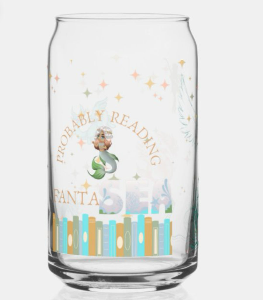 “Reading Fantasea” Can Glass